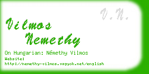 vilmos nemethy business card